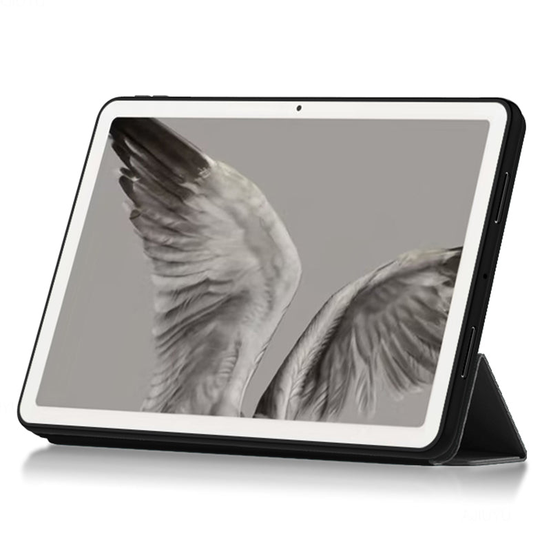 PU Leather + TPU Tablet Case for Google Pixel Tablet , Trifold Stand Protective Tablet Cover - Black
