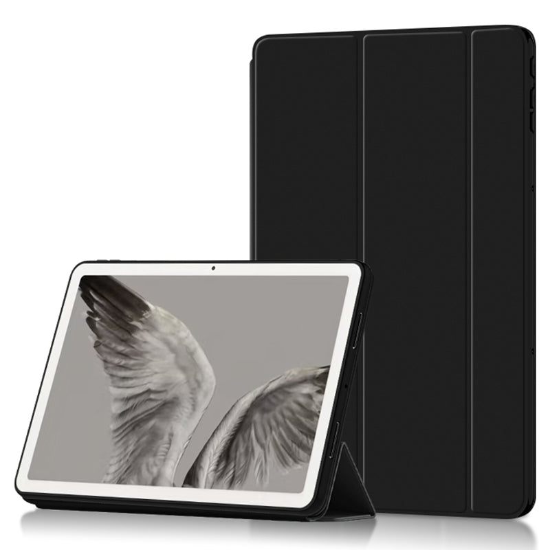 PU Leather + TPU Tablet Case for Google Pixel Tablet , Trifold Stand Protective Tablet Cover - Black