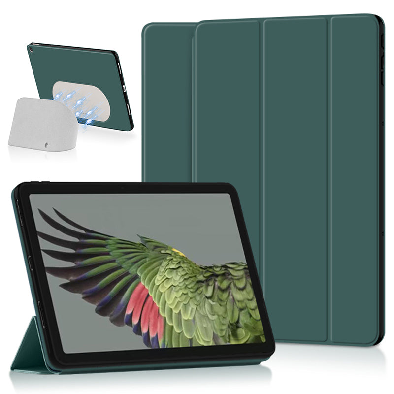 PU Leather + TPU Tablet Case for Google Pixel Tablet , Trifold Stand Protective Tablet Cover - Cyan