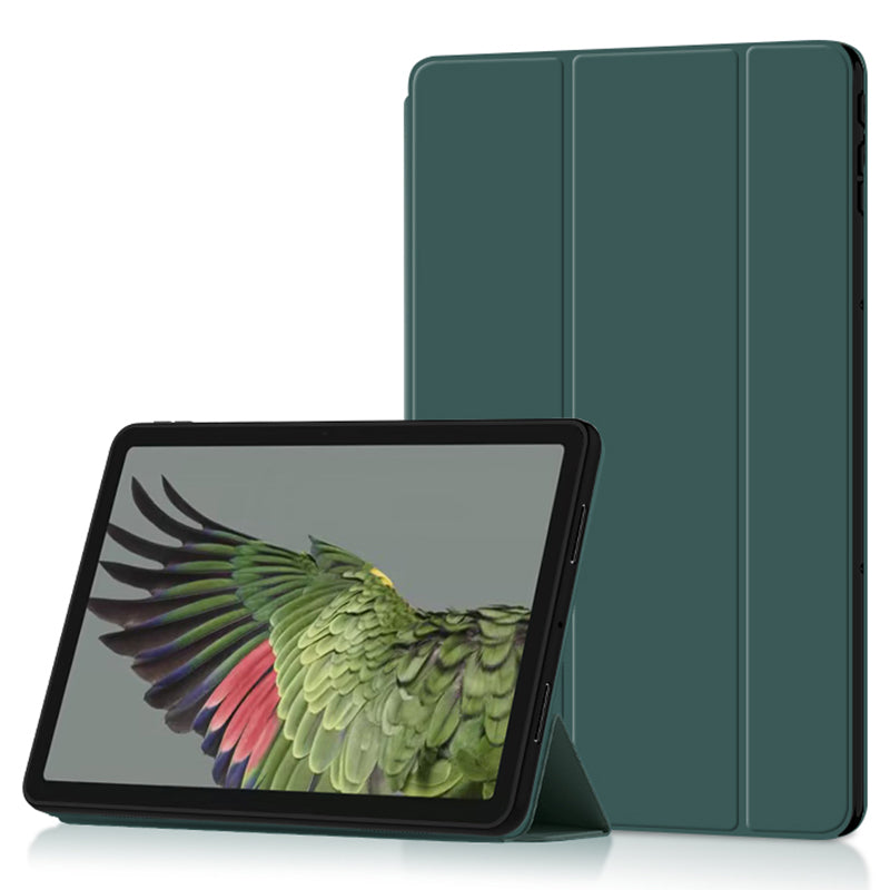 PU Leather + TPU Tablet Case for Google Pixel Tablet , Trifold Stand Protective Tablet Cover - Cyan