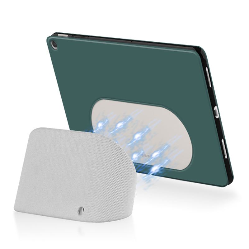 PU Leather + TPU Tablet Case for Google Pixel Tablet , Trifold Stand Protective Tablet Cover - Cyan