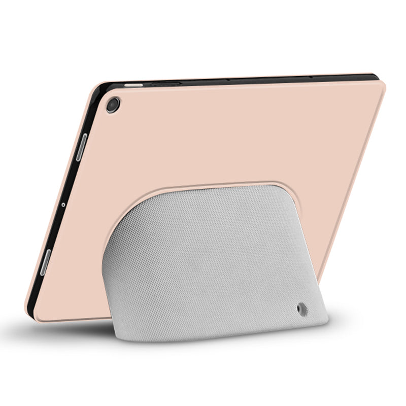 PU Leather + TPU Tablet Case for Google Pixel Tablet , Trifold Stand Protective Tablet Cover - Pink