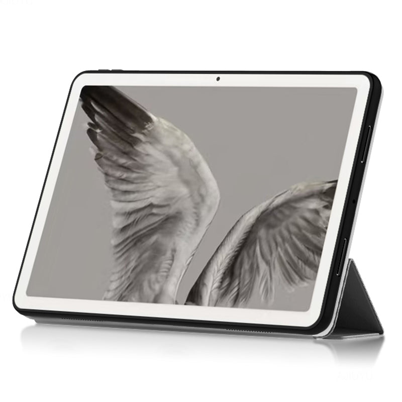 PU Leather + TPU Tablet Case for Google Pixel Tablet , Trifold Stand Protective Tablet Cover - Grey
