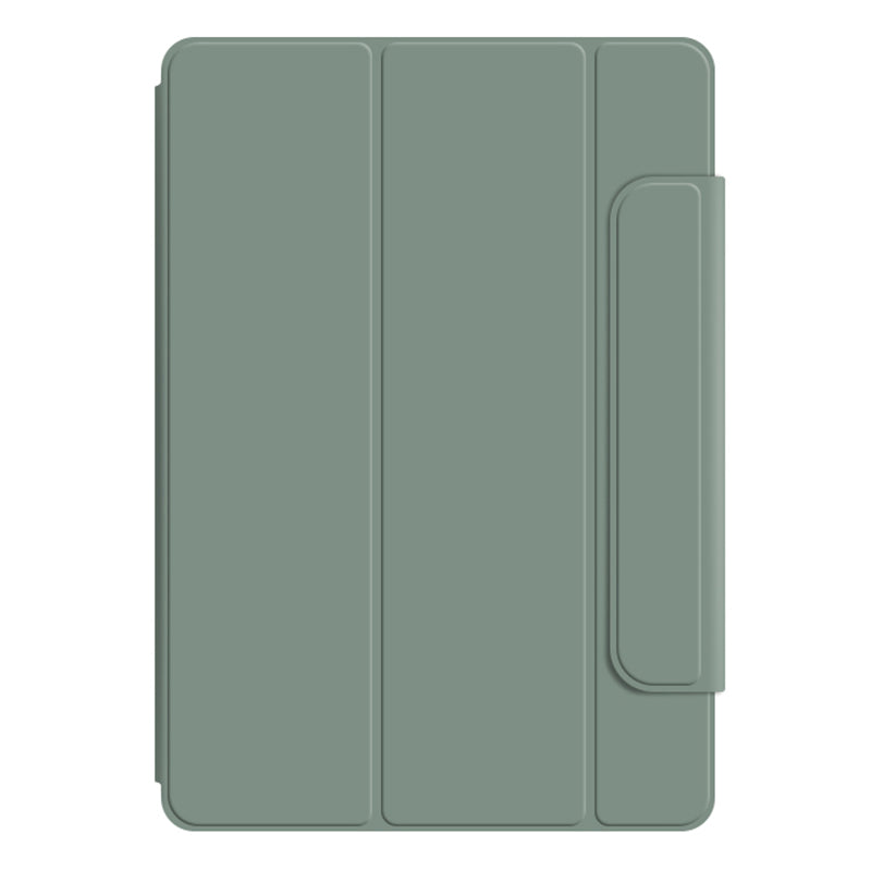 Uniqkart for Google Pixel Tablet Tri-fold Stand Cover PU Leather Magnetic Attachment Tablet Case - Green