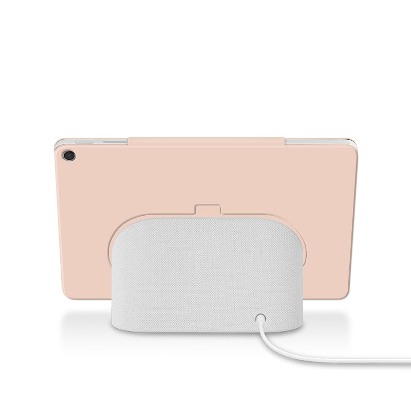 Uniqkart for Google Pixel Tablet Tri-fold Stand Cover PU Leather Magnetic Attachment Tablet Case - Pink