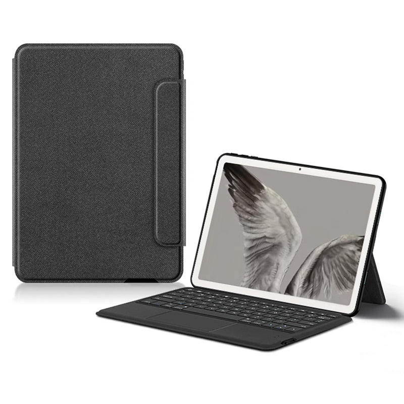 Uniqkart for Google Pixel Tablet PU Leather Case Stand Tablet Cover with Integrated Touchpad Keyboard