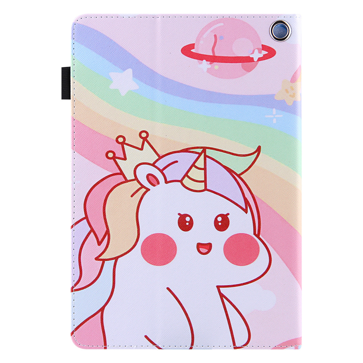 Uniqkart for Amazon Fire Max 11 Pattern Printing PU Leather Tablet Case Cross Texture Card Holder Stand Cover - Horse