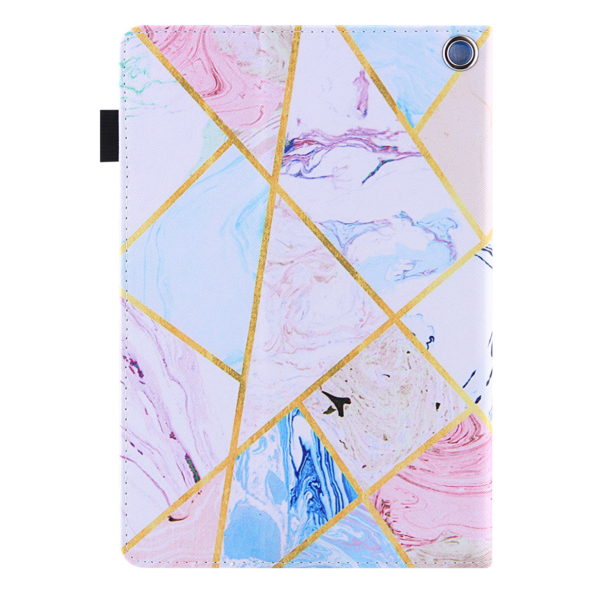 Uniqkart for Amazon Fire Max 11 Pattern Printing PU Leather Tablet Case Cross Texture Card Holder Stand Cover - Marble Pattern