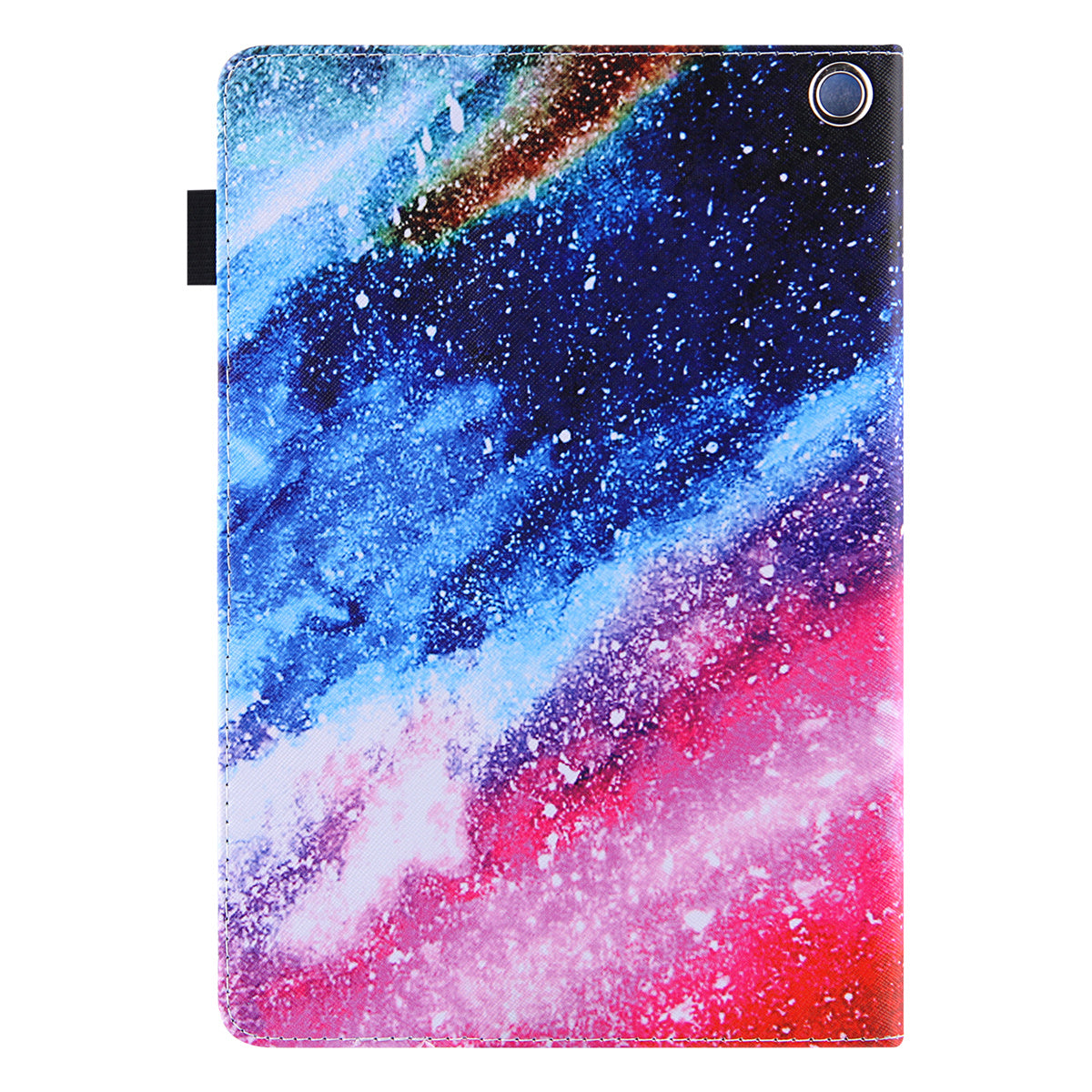 Uniqkart for Amazon Fire Max 11 Pattern Printing PU Leather Tablet Case Cross Texture Card Holder Stand Cover - Colorful Sand