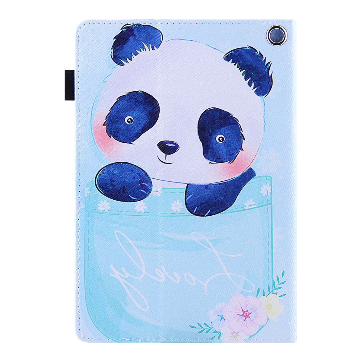 Uniqkart for Amazon Fire Max 11 Pattern Printing PU Leather Tablet Case Cross Texture Card Holder Stand Cover - Cup Panda