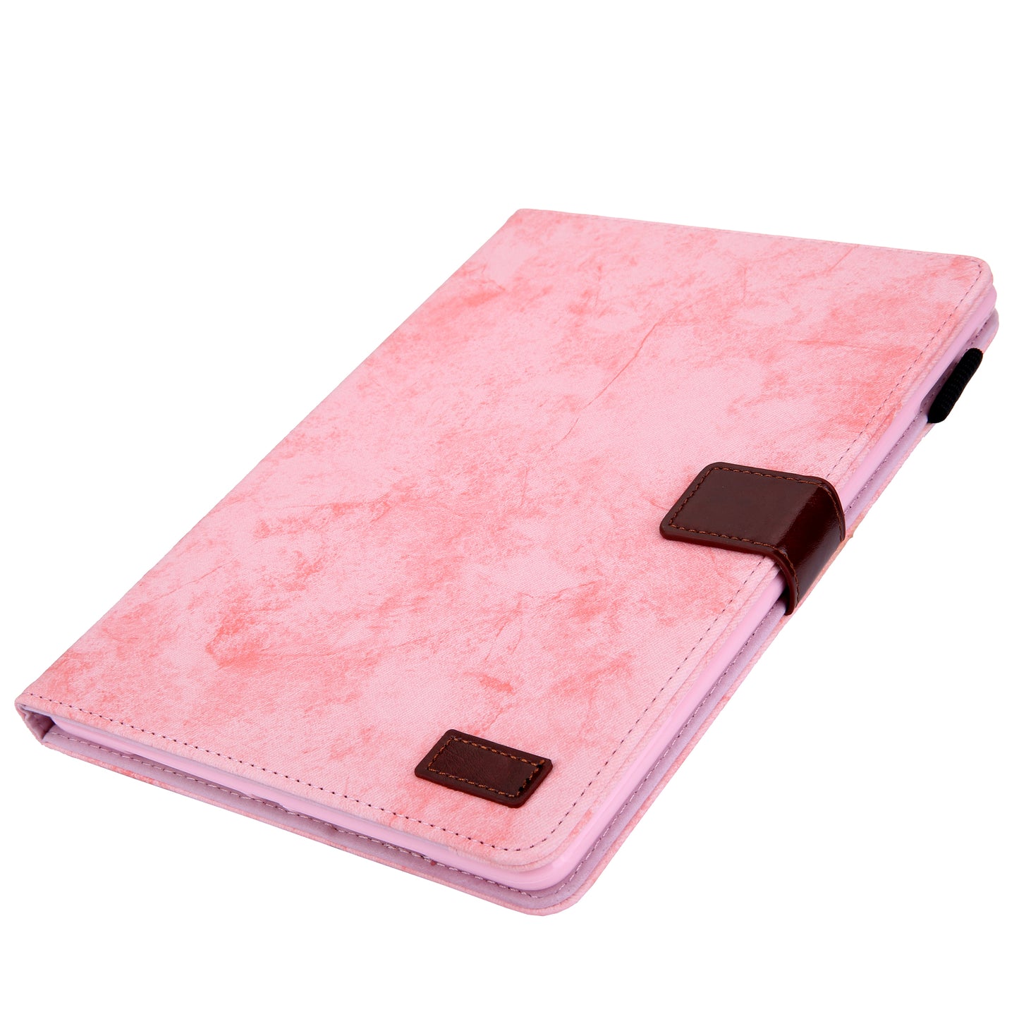 Cloth Texture Business Style Tablet Case for Amazon Fire Max 11 PU Leather Cover with Card Holder, Foldable Stand - Pink