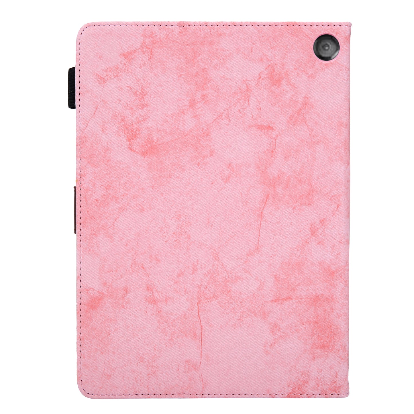 Cloth Texture Business Style Tablet Case for Amazon Fire Max 11 PU Leather Cover with Card Holder, Foldable Stand - Pink