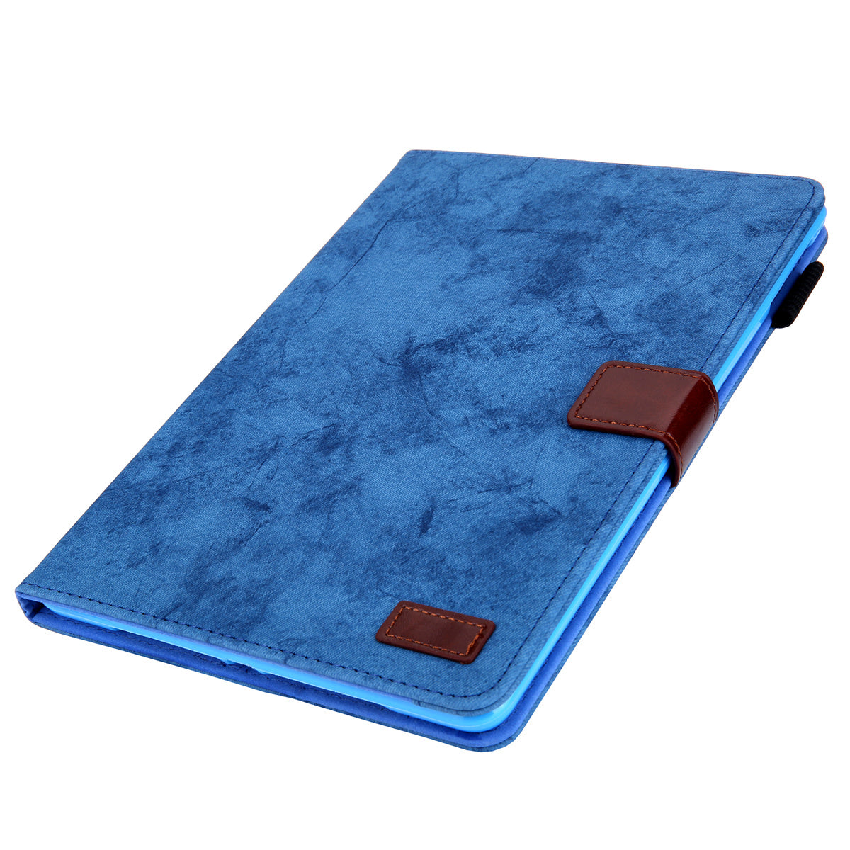 Cloth Texture Business Style Tablet Case for Amazon Fire Max 11 PU Leather Cover with Card Holder, Foldable Stand - Blue