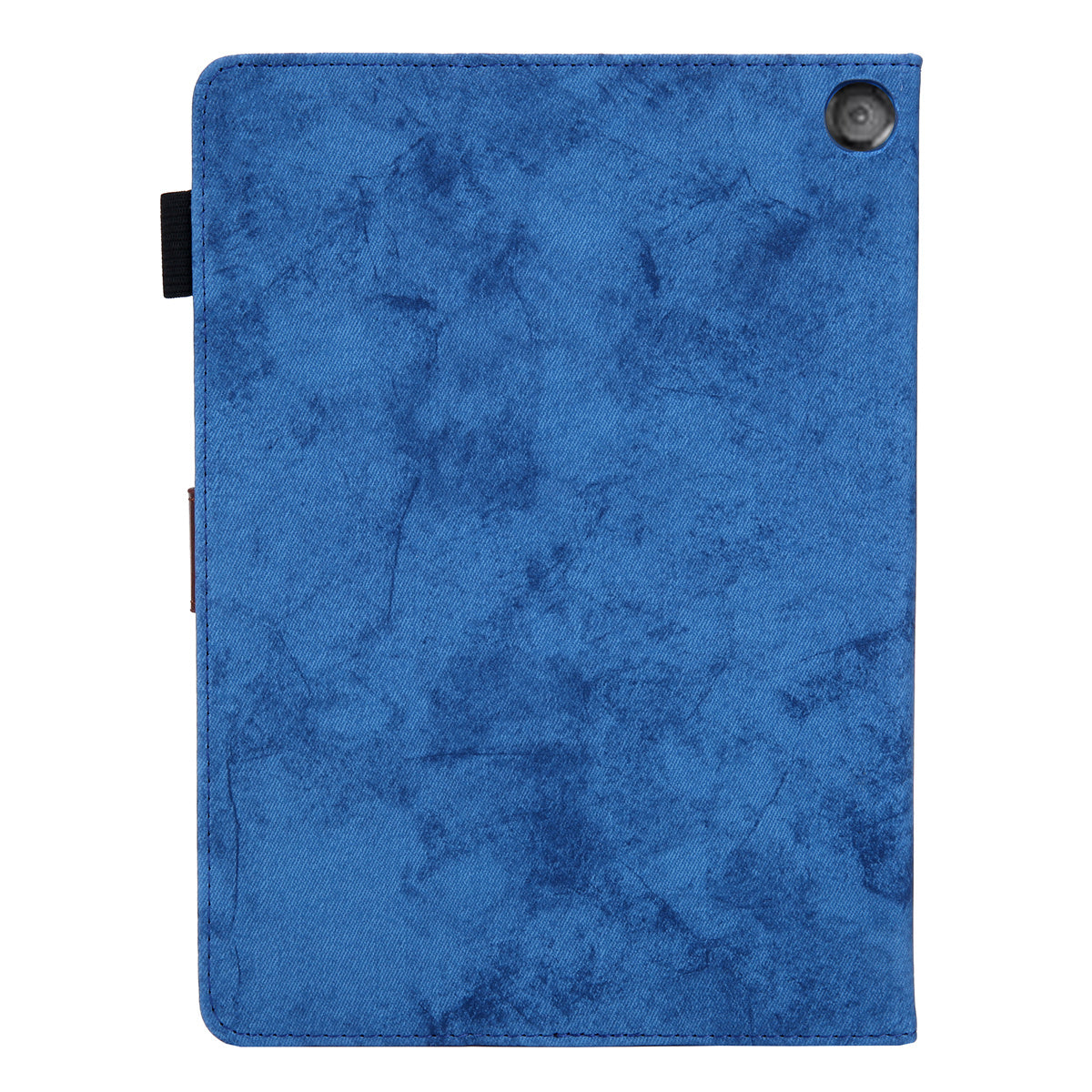 Cloth Texture Business Style Tablet Case for Amazon Fire Max 11 PU Leather Cover with Card Holder, Foldable Stand - Blue