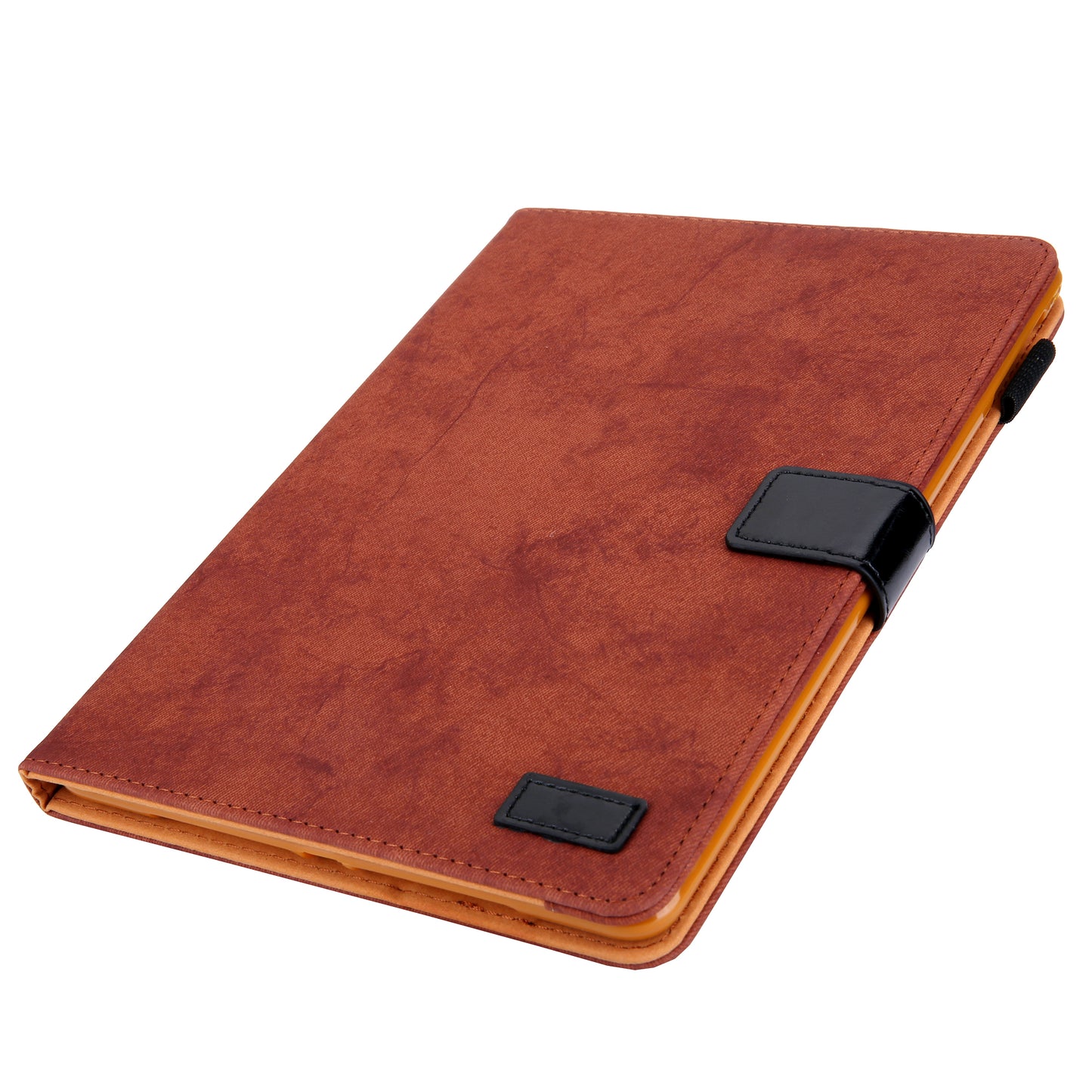 Cloth Texture Business Style Tablet Case for Amazon Fire Max 11 PU Leather Cover with Card Holder, Foldable Stand - Brown