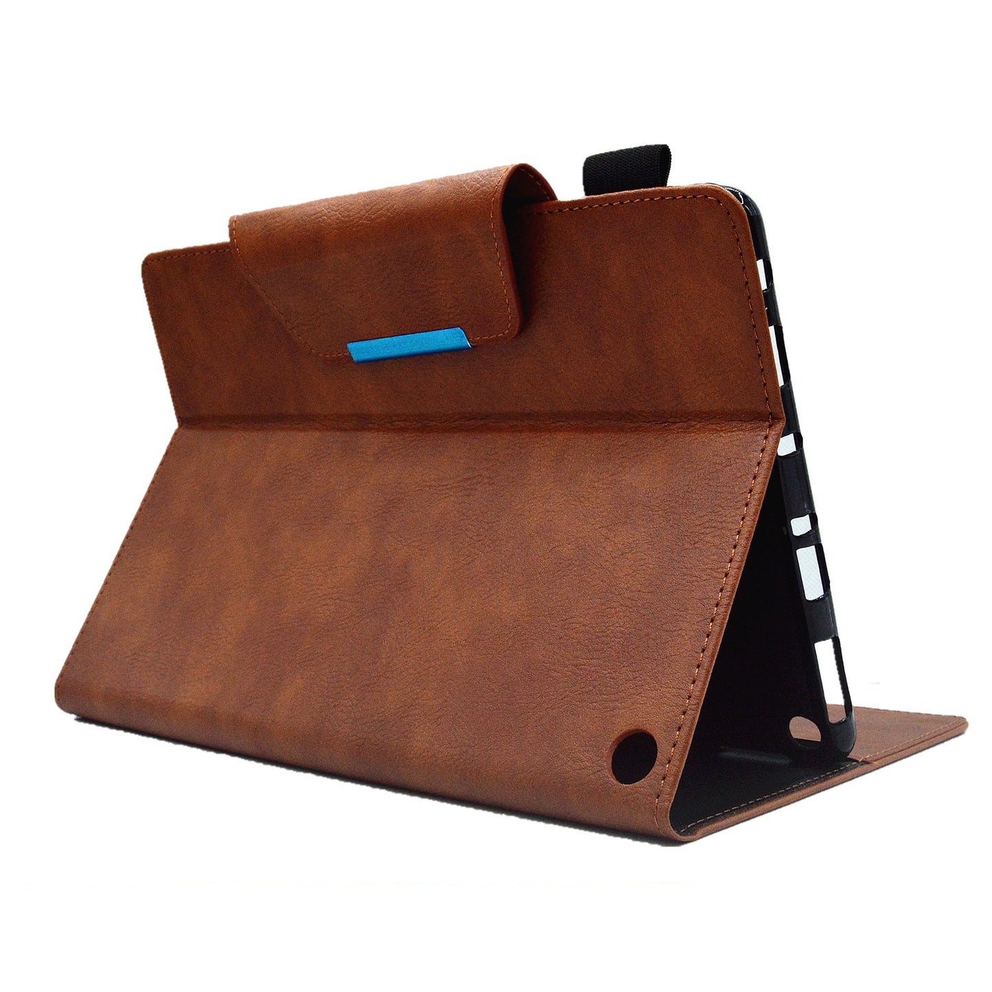 Tablet Case for Amazon Fire Max 11 , Card Holder Cowhide Texture PU Leather Stand Cover - Brown