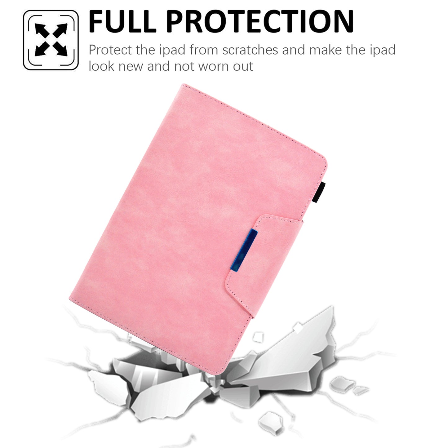 Tablet Case for Amazon Fire Max 11 , Card Holder Cowhide Texture PU Leather Stand Cover - Pink