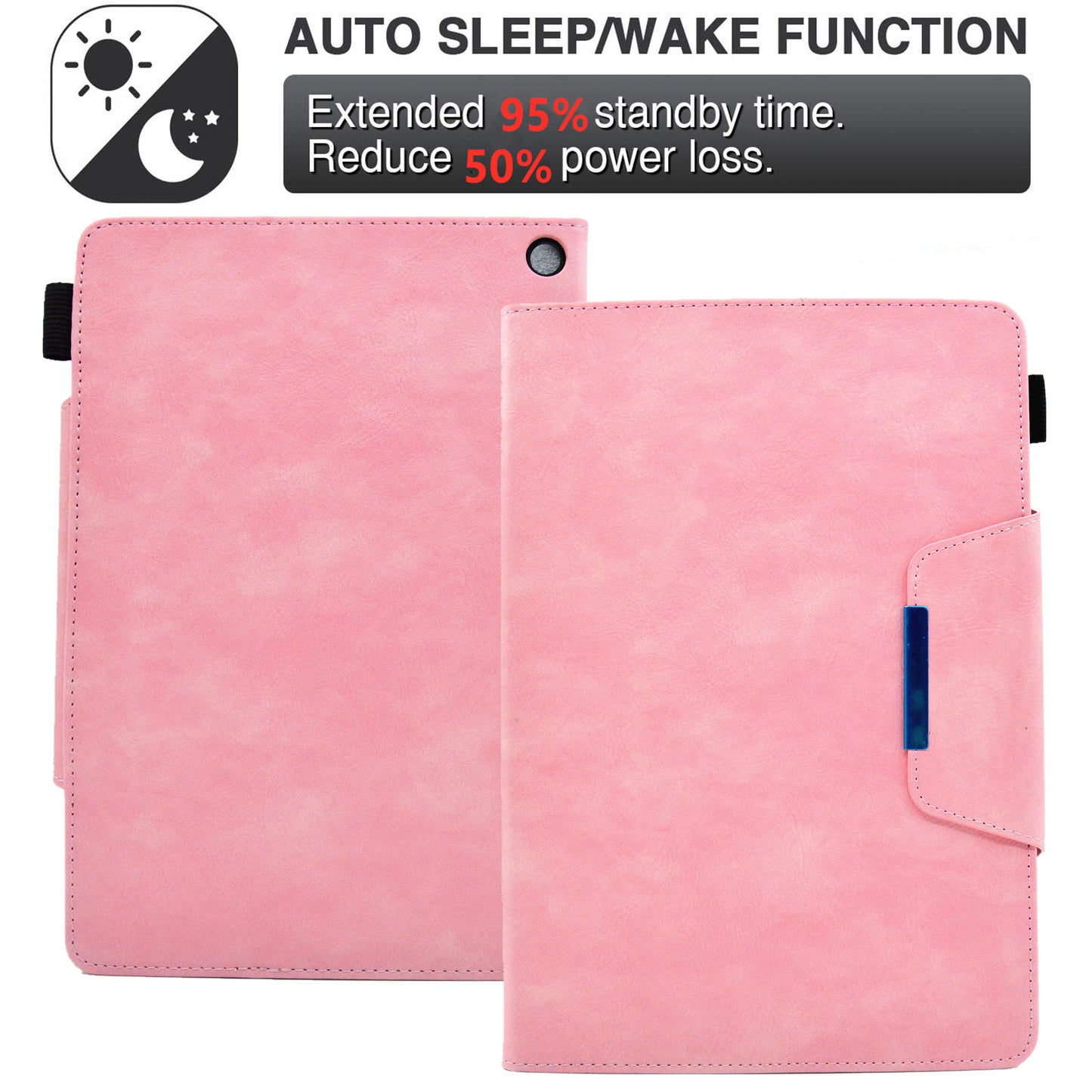 Tablet Case for Amazon Fire Max 11 , Card Holder Cowhide Texture PU Leather Stand Cover - Pink