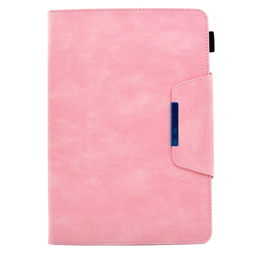 Tablet Case for Amazon Fire Max 11 , Card Holder Cowhide Texture PU Leather Stand Cover - Pink