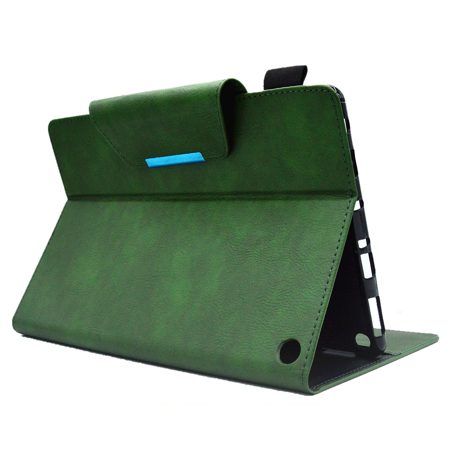 Tablet Case for Amazon Fire Max 11 , Card Holder Cowhide Texture PU Leather Stand Cover - Green