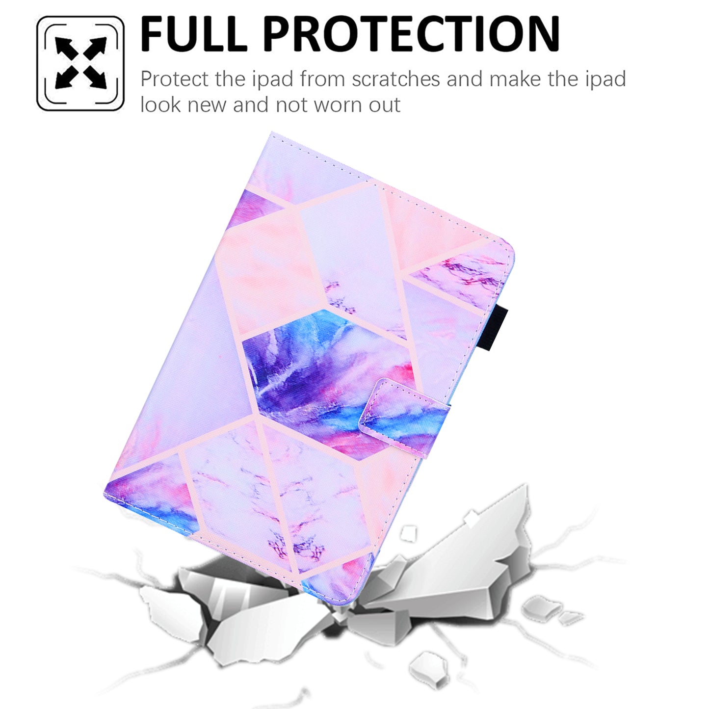 Uniqkart for Amazon Fire Max 11 Stand Tablet Leather Case Cross Texture Card Holder Pattern Printing Cover - Colorful Splicing