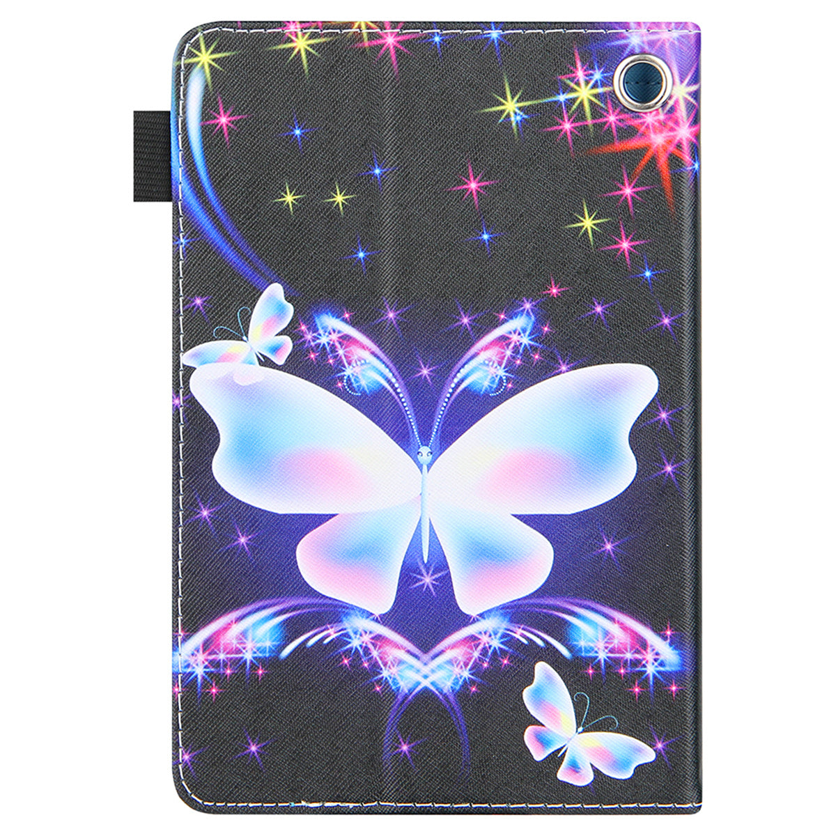 Uniqkart for Amazon Fire Max 11 Stand Tablet Leather Case Cross Texture Card Holder Pattern Printing Cover - Big Butterfly