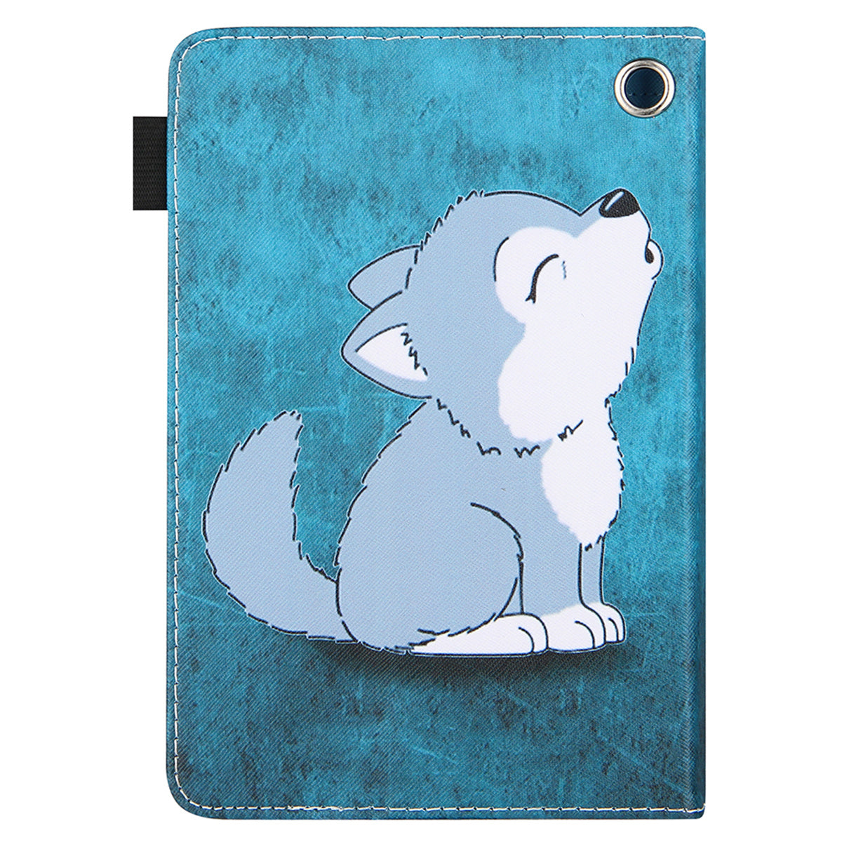 Uniqkart for Amazon Fire Max 11 Stand Tablet Leather Case Cross Texture Card Holder Pattern Printing Cover - Cute Fox