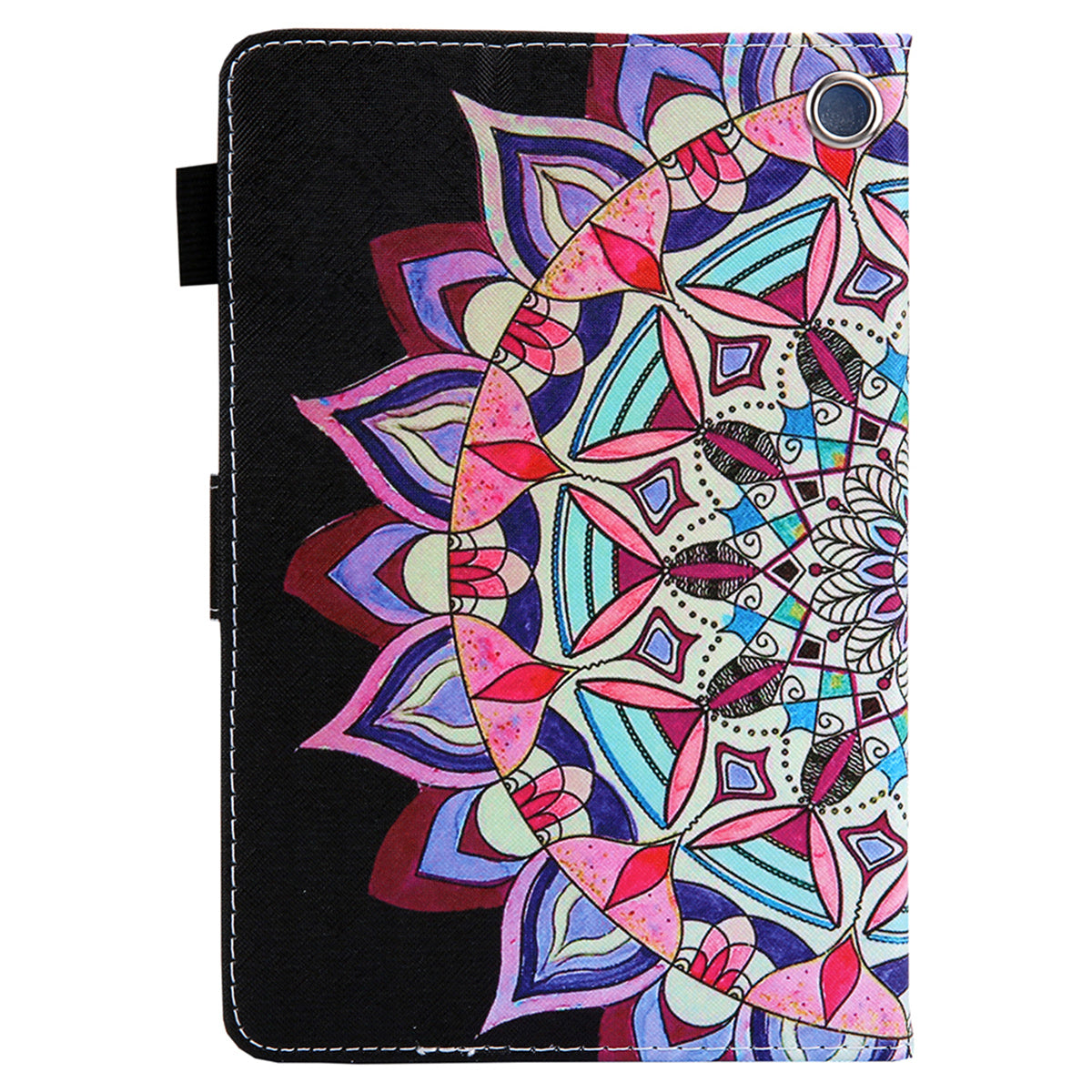 Uniqkart for Amazon Fire Max 11 Stand Tablet Leather Case Cross Texture Card Holder Pattern Printing Cover - Mandala Flower