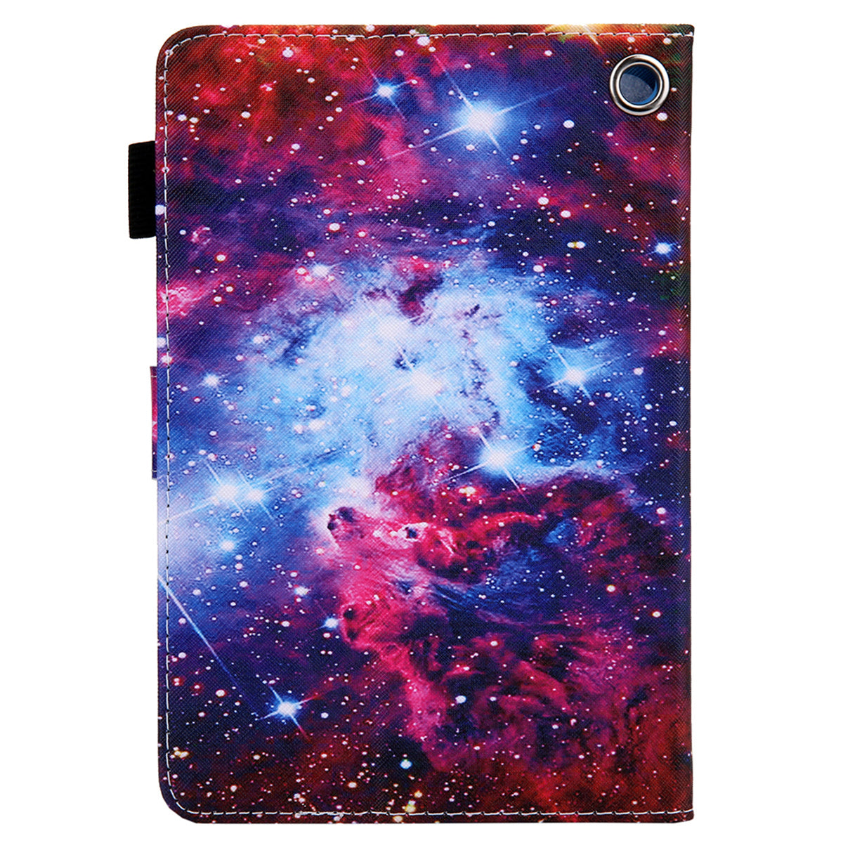 Uniqkart for Amazon Fire Max 11 Stand Tablet Leather Case Cross Texture Card Holder Pattern Printing Cover - Starry Sky