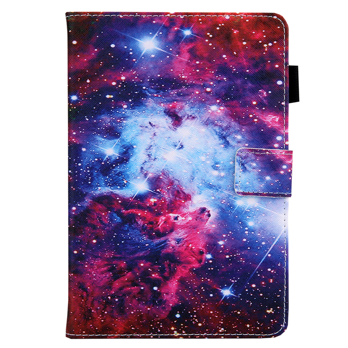 Uniqkart for Amazon Fire Max 11 Stand Tablet Leather Case Cross Texture Card Holder Pattern Printing Cover - Starry Sky