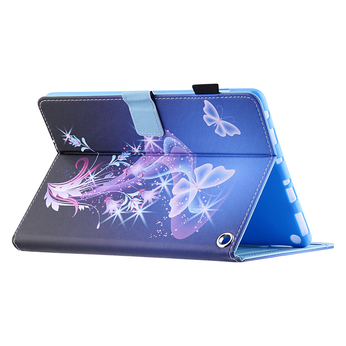 Pattern Printing Card Slot Tablet Case for Amazon Fire Max 11 PU Leather Folio Flip Cover with Stand - Fantasy Butterfly