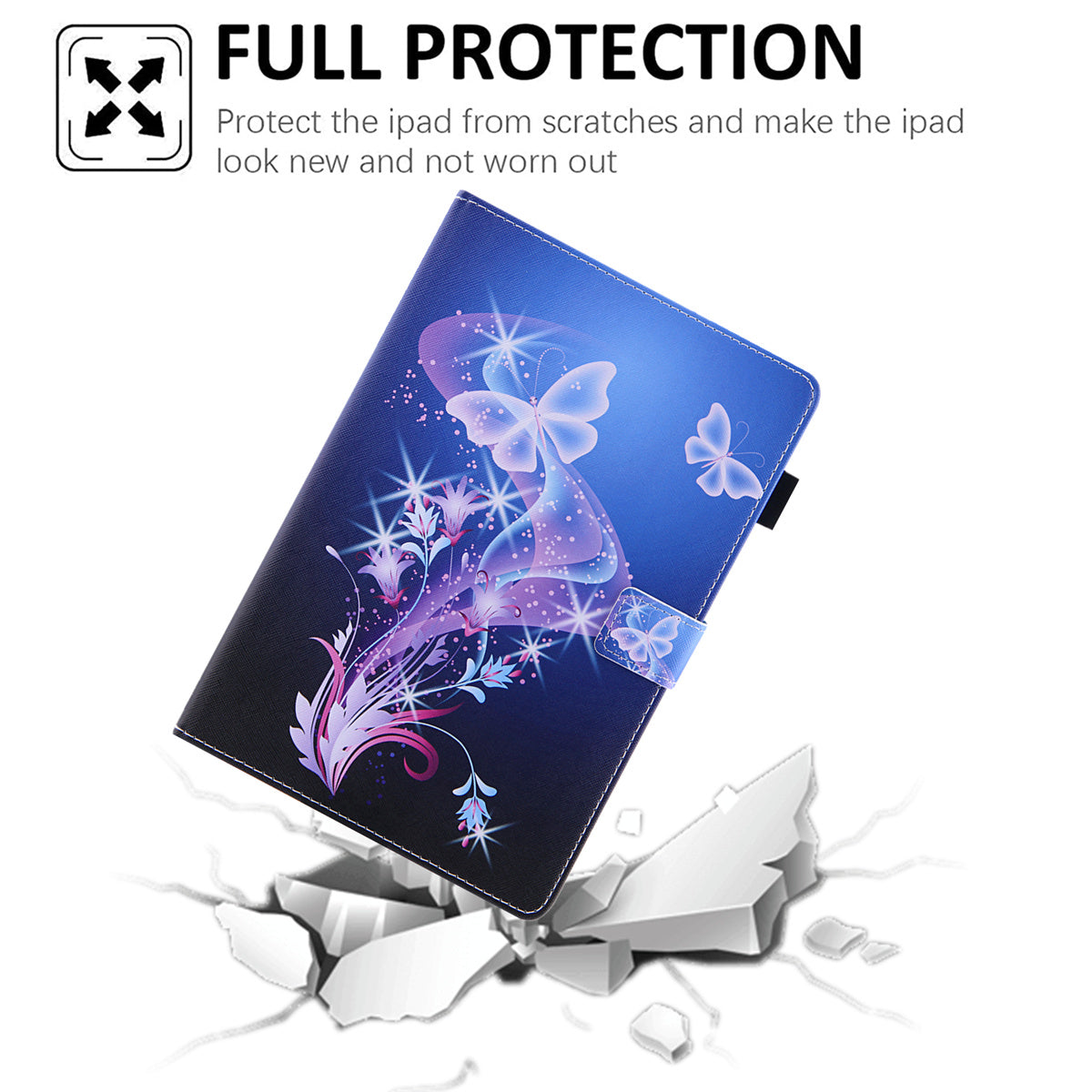 Pattern Printing Card Slot Tablet Case for Amazon Fire Max 11 PU Leather Folio Flip Cover with Stand - Fantasy Butterfly