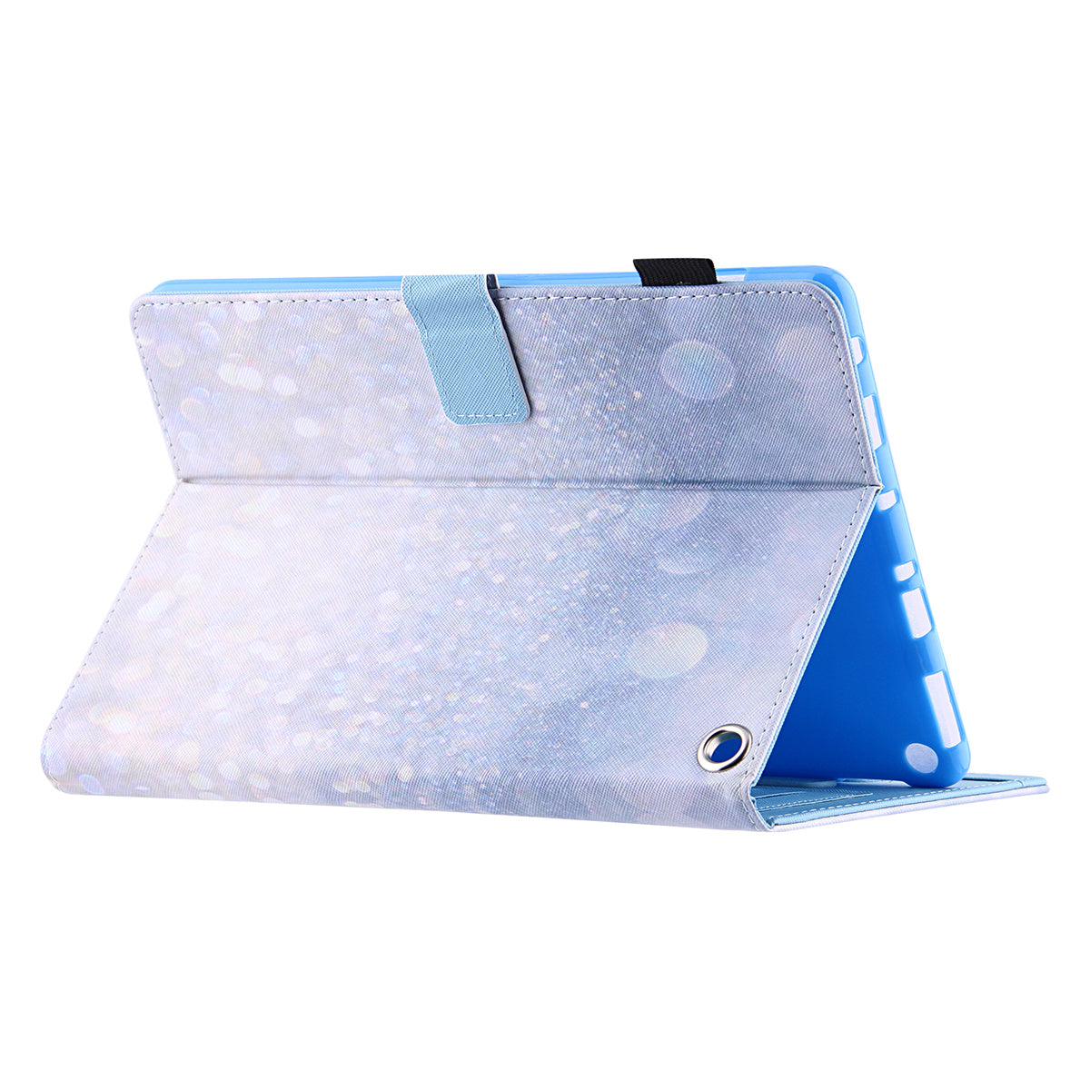 Pattern Printing Card Slot Tablet Case for Amazon Fire Max 11 PU Leather Folio Flip Cover with Stand - Glitter Sand