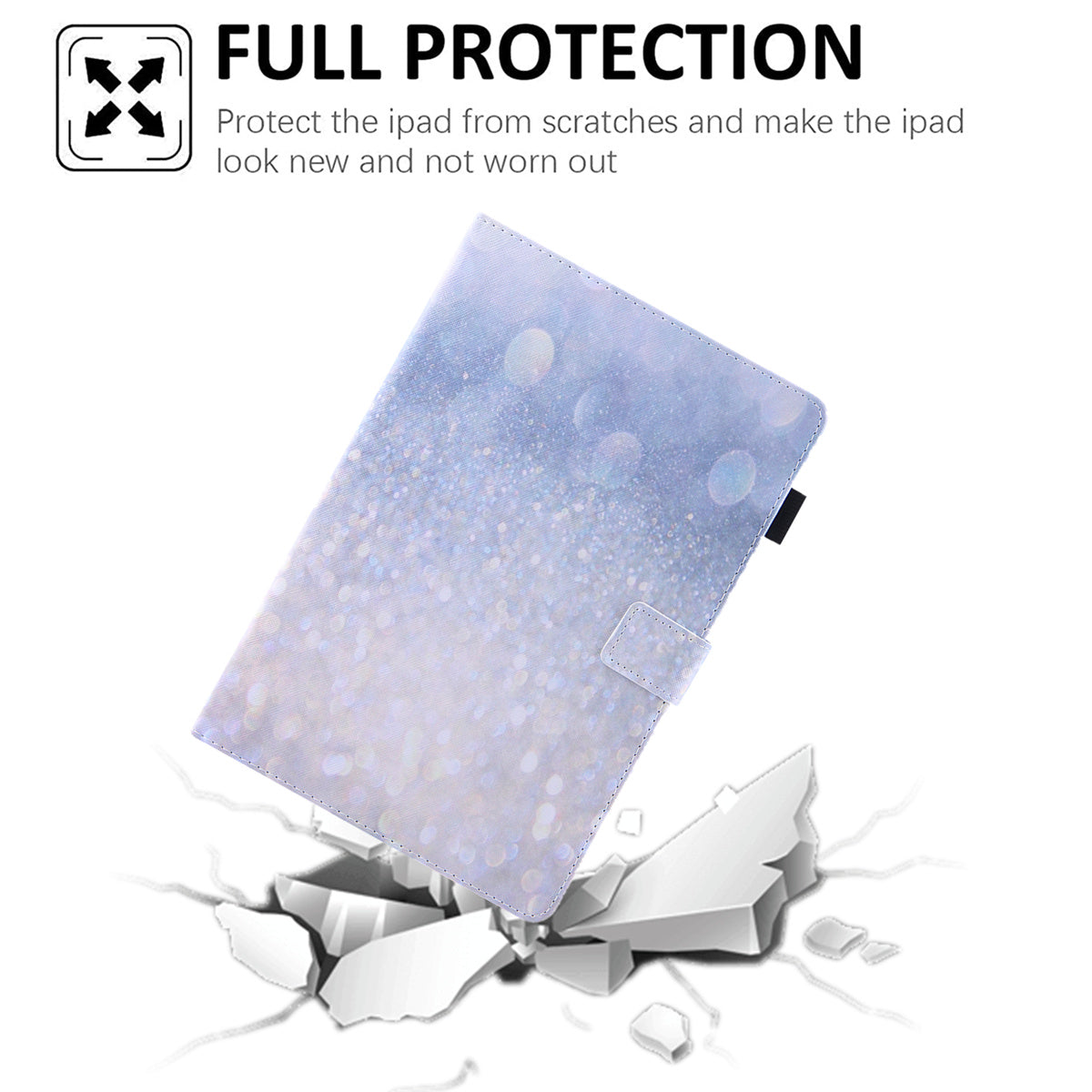 Pattern Printing Card Slot Tablet Case for Amazon Fire Max 11 PU Leather Folio Flip Cover with Stand - Glitter Sand