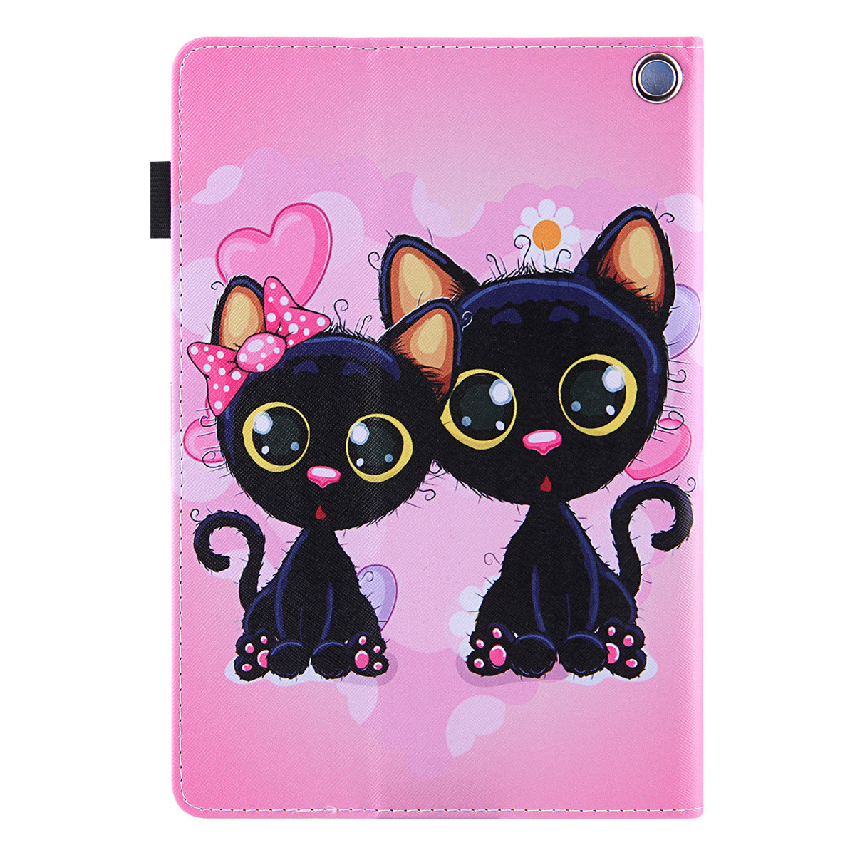 Pattern Printing Card Slot Tablet Case for Amazon Fire Max 11 PU Leather Folio Flip Cover with Stand - Two Black Cats