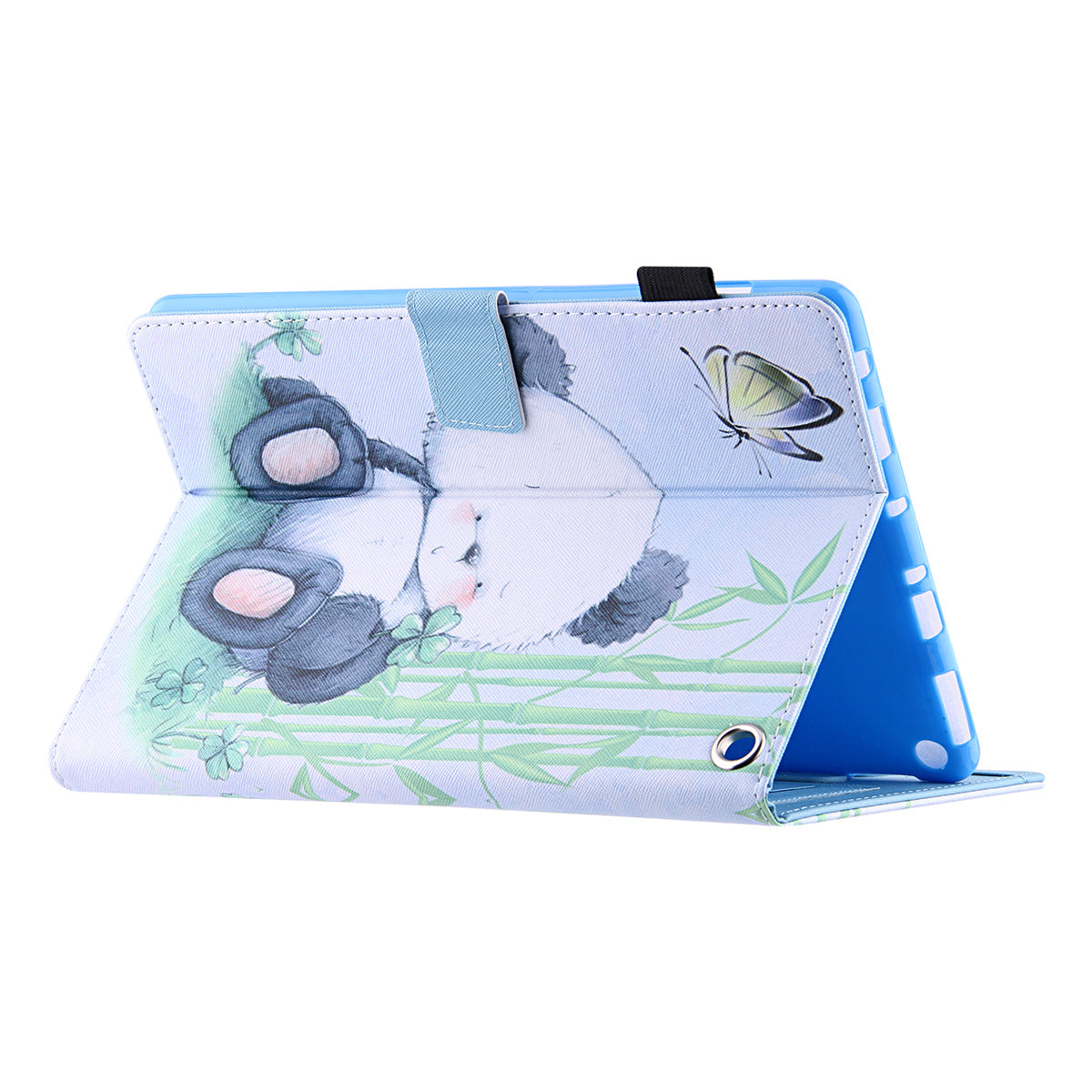 Pattern Printing Card Slot Tablet Case for Amazon Fire Max 11 PU Leather Folio Flip Cover with Stand - Panda