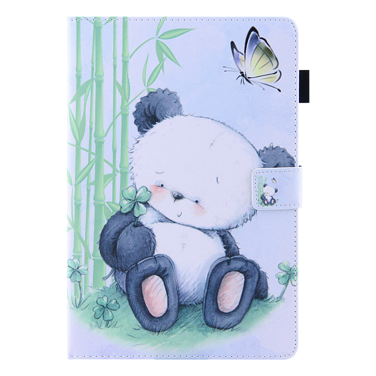 Pattern Printing Card Slot Tablet Case for Amazon Fire Max 11 PU Leather Folio Flip Cover with Stand - Panda