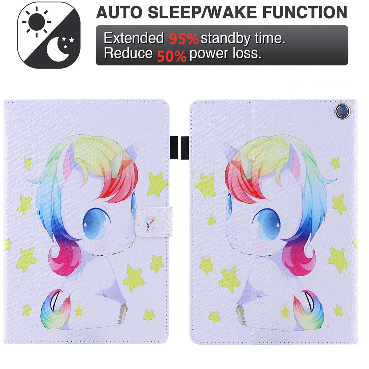 Pattern Printing Card Slot Tablet Case for Amazon Fire Max 11 PU Leather Folio Flip Cover with Stand - Baby Horse