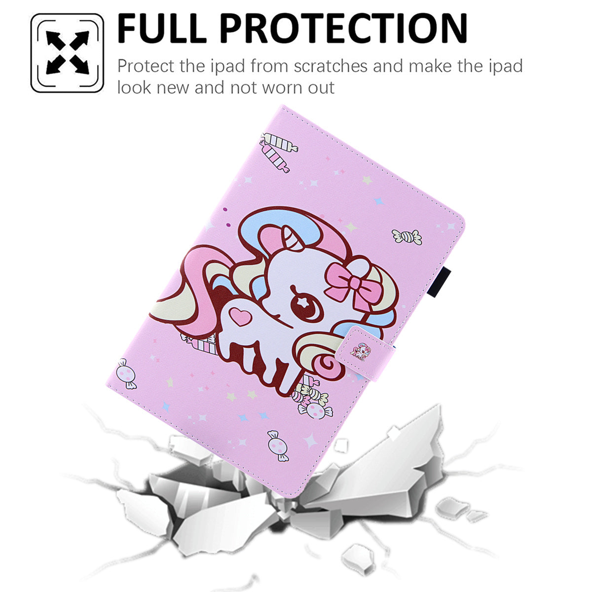 Pattern Printing Card Slot Tablet Case for Amazon Fire Max 11 PU Leather Folio Flip Cover with Stand - Candy Horse