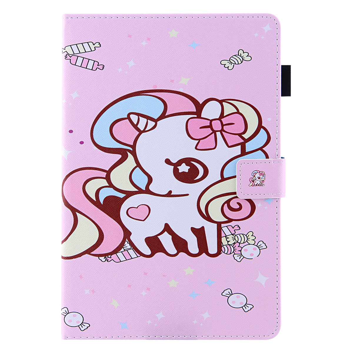 Pattern Printing Card Slot Tablet Case for Amazon Fire Max 11 PU Leather Folio Flip Cover with Stand - Candy Horse