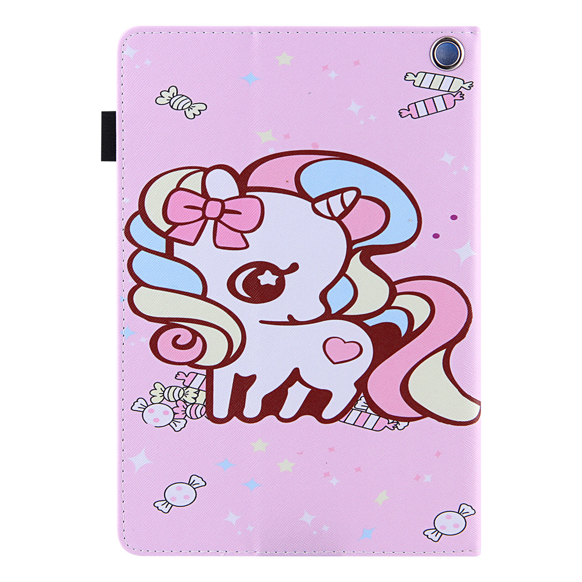 Pattern Printing Card Slot Tablet Case for Amazon Fire Max 11 PU Leather Folio Flip Cover with Stand - Candy Horse