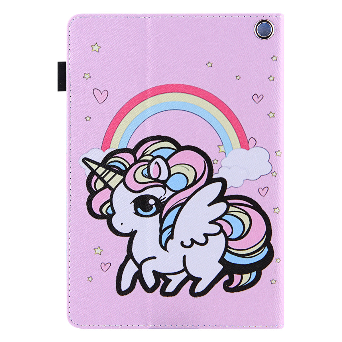 Pattern Printing Card Slot Tablet Case for Amazon Fire Max 11 PU Leather Folio Flip Cover with Stand - Rainbow Horse