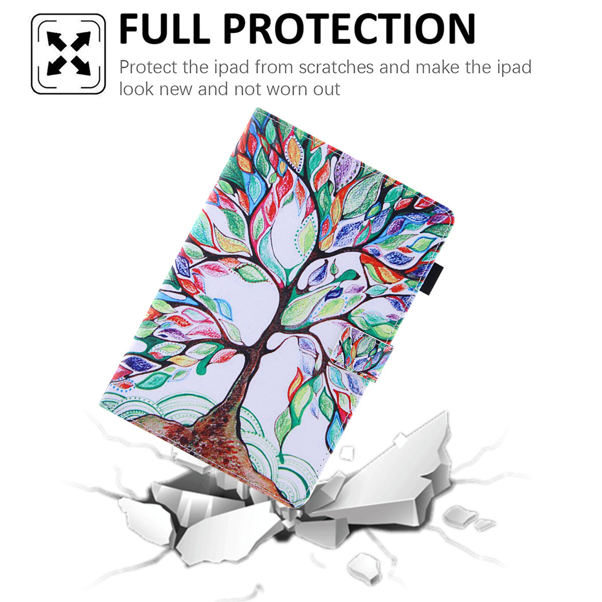 Pattern Printing Card Slot Tablet Case for Amazon Fire Max 11 PU Leather Folio Flip Cover with Stand - Life Tree