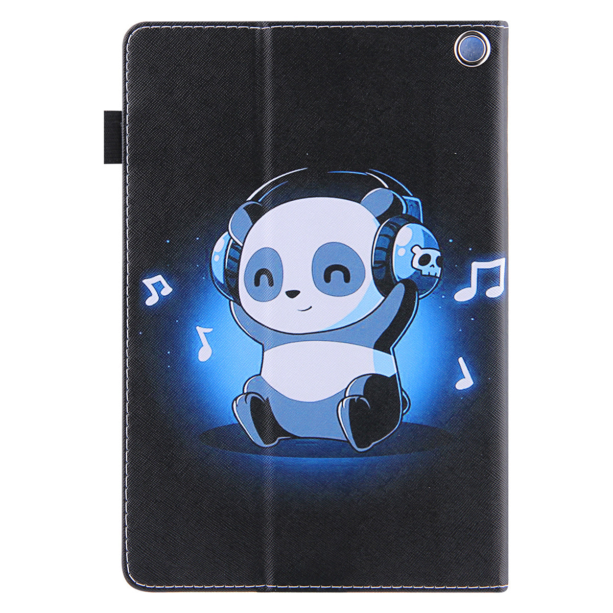 Uniqkart for Amazon Fire Max 11 Shockproof Case Pattern Printing Tablet Case Card Slot PU Leather Cover with Stand - Music Panda