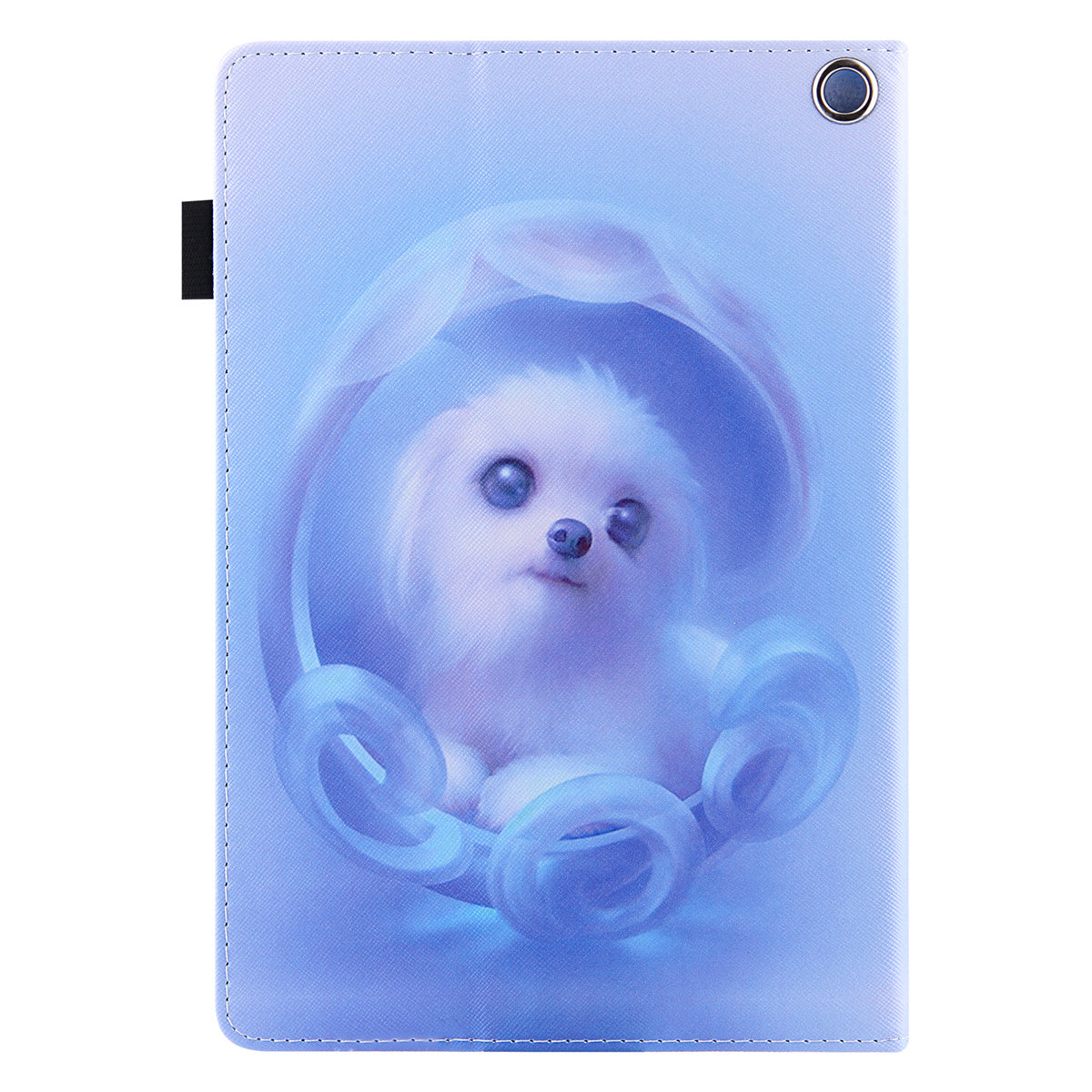 Uniqkart for Amazon Fire Max 11 Shockproof Case Pattern Printing Tablet Case Card Slot PU Leather Cover with Stand - Blue Dog