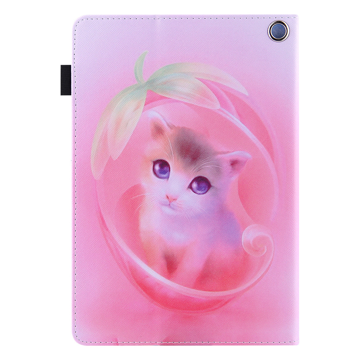 Uniqkart for Amazon Fire Max 11 Shockproof Case Pattern Printing Tablet Case Card Slot PU Leather Cover with Stand - Pink Cat