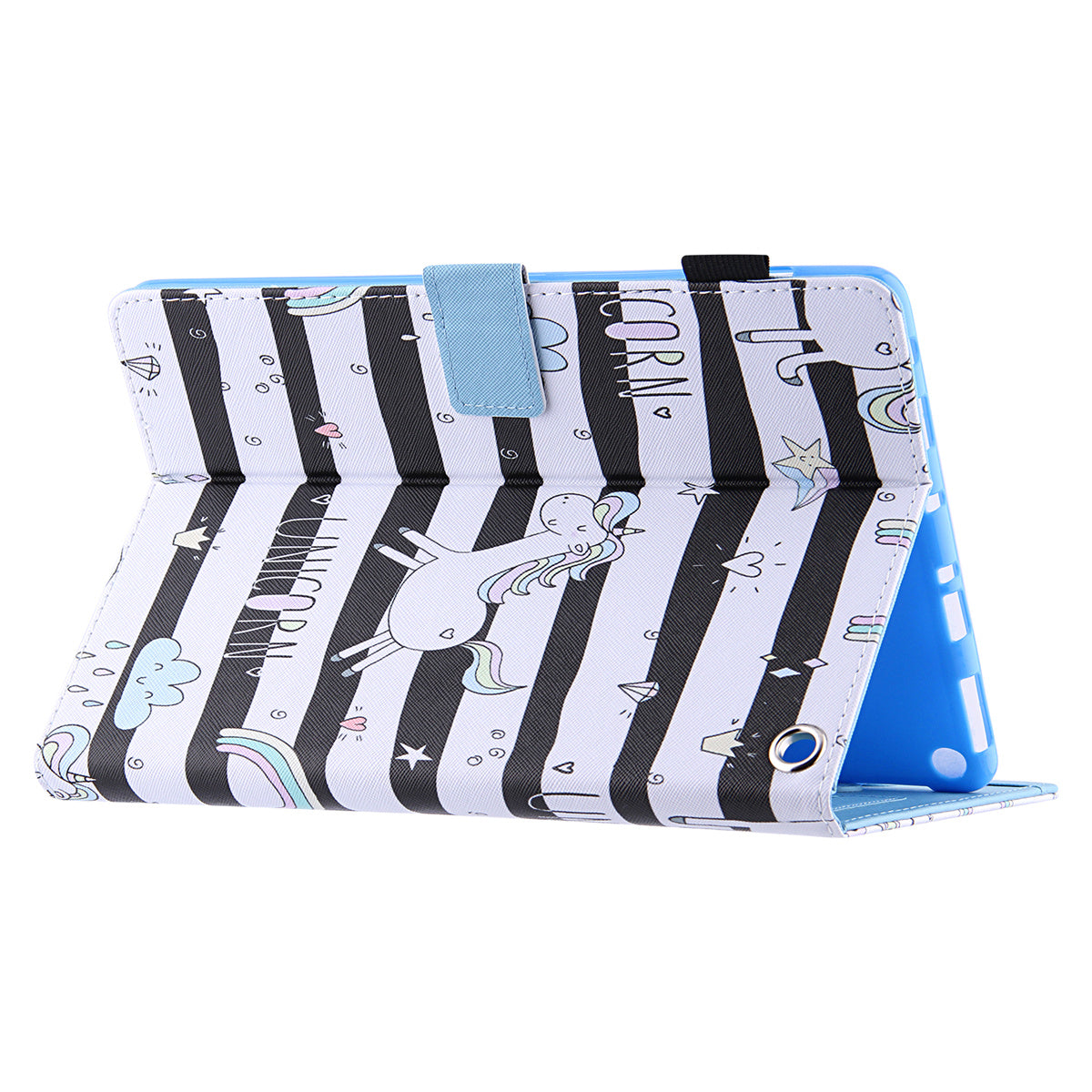 Uniqkart for Amazon Fire Max 11 Shockproof Case Pattern Printing Tablet Case Card Slot PU Leather Cover with Stand - Horse