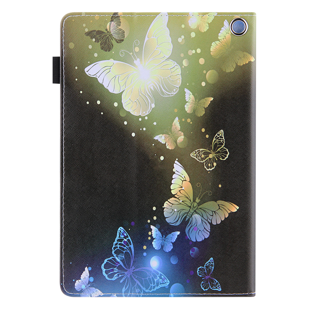 Uniqkart for Amazon Fire Max 11 Shockproof Case Pattern Printing Tablet Case Card Slot PU Leather Cover with Stand - Golden Butterfly