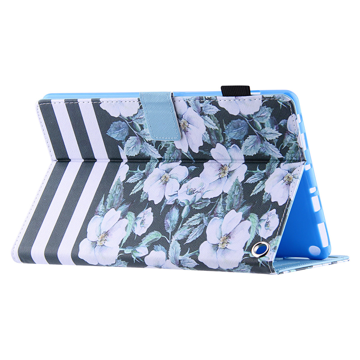 Uniqkart for Amazon Fire Max 11 Shockproof Case Pattern Printing Tablet Case Card Slot PU Leather Cover with Stand - Pear Flower