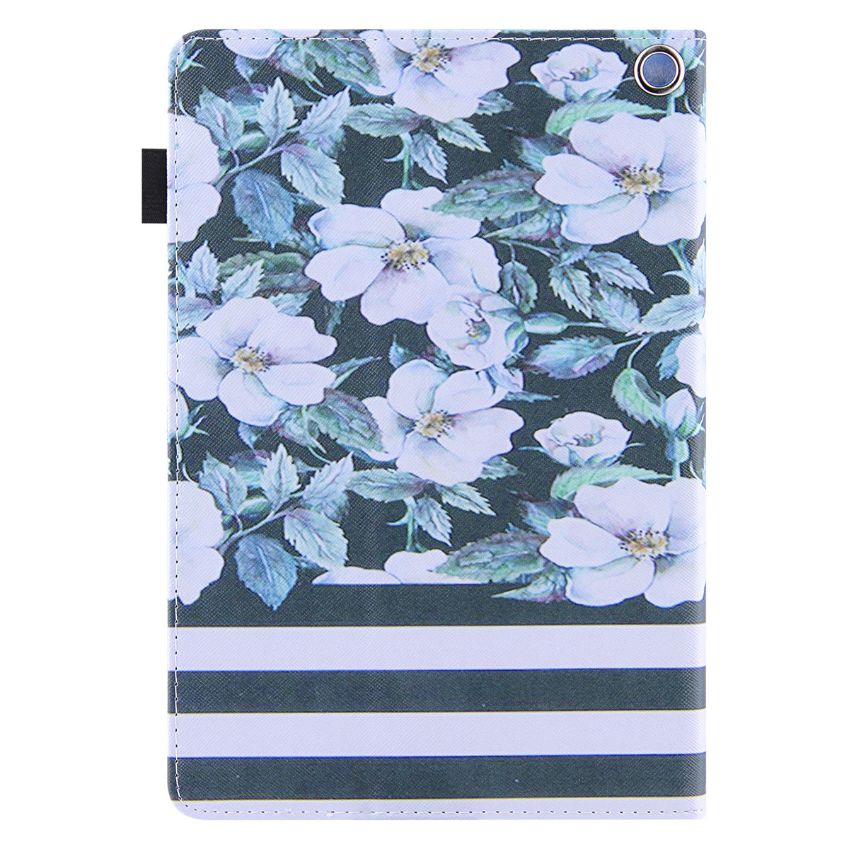 Uniqkart for Amazon Fire Max 11 Shockproof Case Pattern Printing Tablet Case Card Slot PU Leather Cover with Stand - Pear Flower